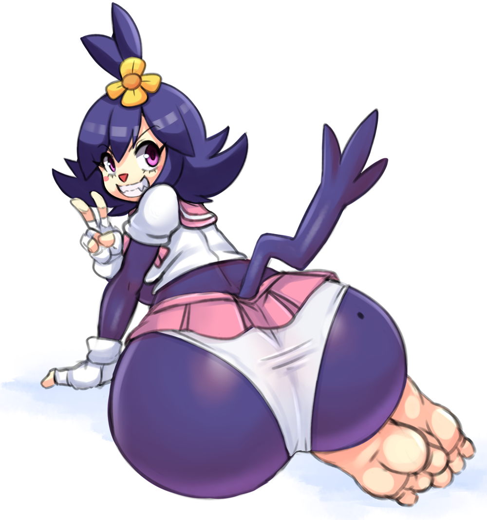 1girls animaniacs animaniacs_(2020) anime-aniacs anime_dot anthro ass ass_focus big_ass big_butt bottom_heavy clothed_female cute_fang dat_ass dot_warner fat_ass female female_focus female_only fingerless_gloves flower flower_in_hair gloves huge_ass large_ass looking_at_viewer looking_back massive_ass matospectoru miniskirt mole_on_ass panties peace_sign photo presenting presenting_hindquarters purple_body purple_eyes purple_hair school_uniform serafuku simple_background skirt solo solo_female solo_focus tail thick_ass underwear v voluptuous warner_brothers white_background white_panties