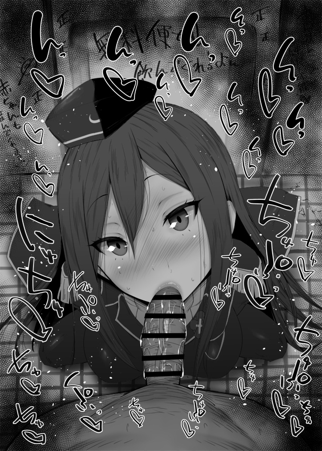 1boy 1girls big_breasts big_penis black_and_white blush censored crusch_karsten dark-skinned_male dark_skin detailed_background drooling eyelashes fellatio female hair_ornament hair_over_one_eye hat heart human indoor inside interracial kurotama long_hair looking_at_viewer male male_pov oral oral_sex re:zero_kara_hajimeru_isekai_seikatsu room saliva shiny shiny_skin sketch sound_effects squatting straight sweat text tied_hair vein veins veiny veiny_penis