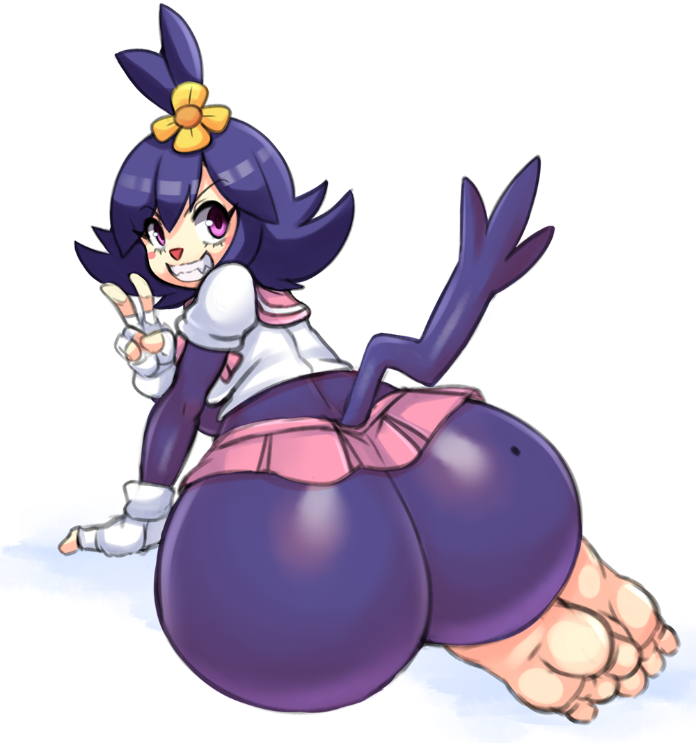 1girls animaniacs animaniacs_(2020) anime-aniacs anime_dot anthro ass ass_focus big_ass big_butt bottom_heavy bottomless clothed clothed_female cute_fang dat_ass dot_warner fat_ass female female_focus female_only fingerless_gloves flower flower_in_hair gloves huge_ass large_ass looking_at_viewer looking_back massive_ass matospectoru miniskirt mole_on_ass no_panties partially_clothed peace_sign photo presenting presenting_hindquarters purple_body purple_eyes purple_hair school_uniform serafuku simple_background skirt solo solo_female solo_focus tail thick_ass v voluptuous warner_brothers white_background