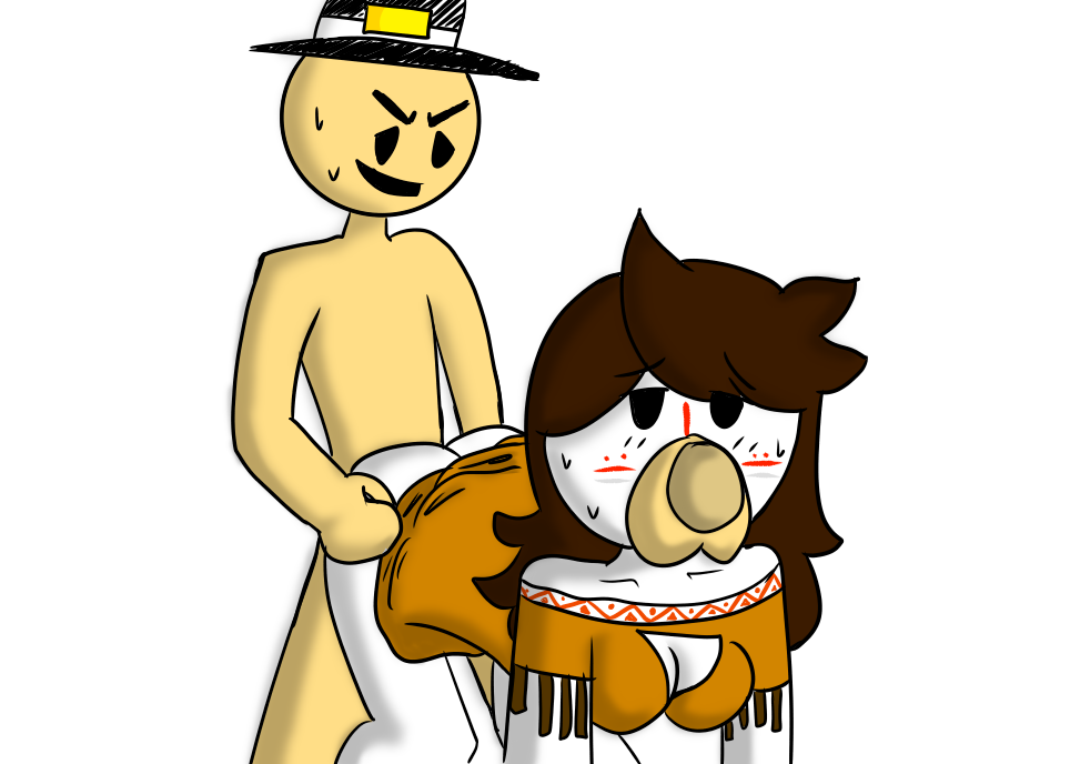 1girls 2boys blowjob chlorinesock costume double_penetration fellatio female female_focus jaiden jaiden_animations jaidenanimations pilgrim rape sex spitroast tagme thanksgiving threesome youtube youtuber