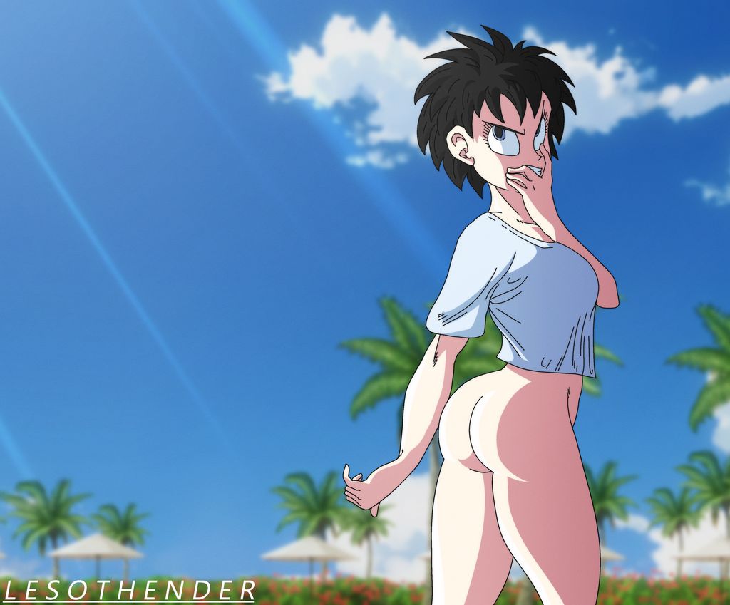 1girls 2020 angry artist_name ass ass_focus beach black_hair bottomless bottomless_female butt_focus clouds covering_mouth dat_ass dragon_ball dragon_ball_z female female_focus female_only female_solo hips human lesothender looking_back no_panties no_pants serious shirt short_hair simple_background sky solo solo_female solo_focus spiky_hair tagme teenager teeth thick thick_ass thick_hips thigh_gap thighs videl watermark white_shirt