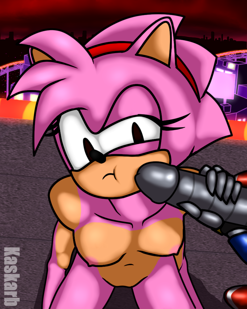 4:5 amy_rose anthro breasts classic_amy_rose duo female genitals kaskarb machine male metal_sonic mobian_(species) nipples nude penis penis_on_face robot sega sonic_(series) sonic_cd sonic_the_hedgehog sonic_the_hedgehog_(series) straight