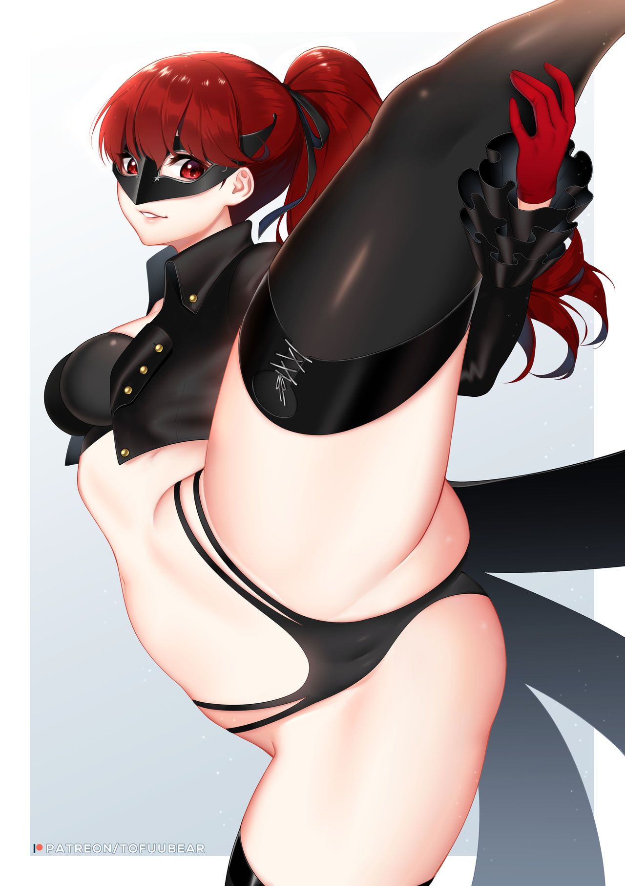 ass, atlus, cameltoe, female, kasumi yoshizawa, persona, persona 5, persona 5 royal, phantom thief suit, pussy, source request, sumire yoshizawa, tagme, tofuubear