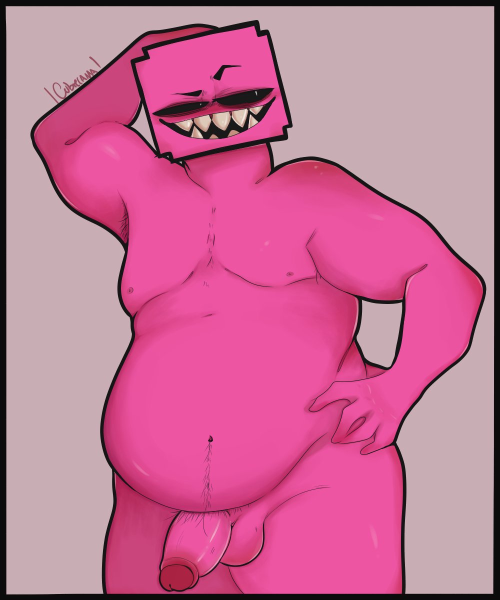 dayshift_at_freddy's dsaf fat fat_fuck. henry_miller_(dayshift_at_freddy's) magenta_skin male male_only naked pink solo solo_male tagme