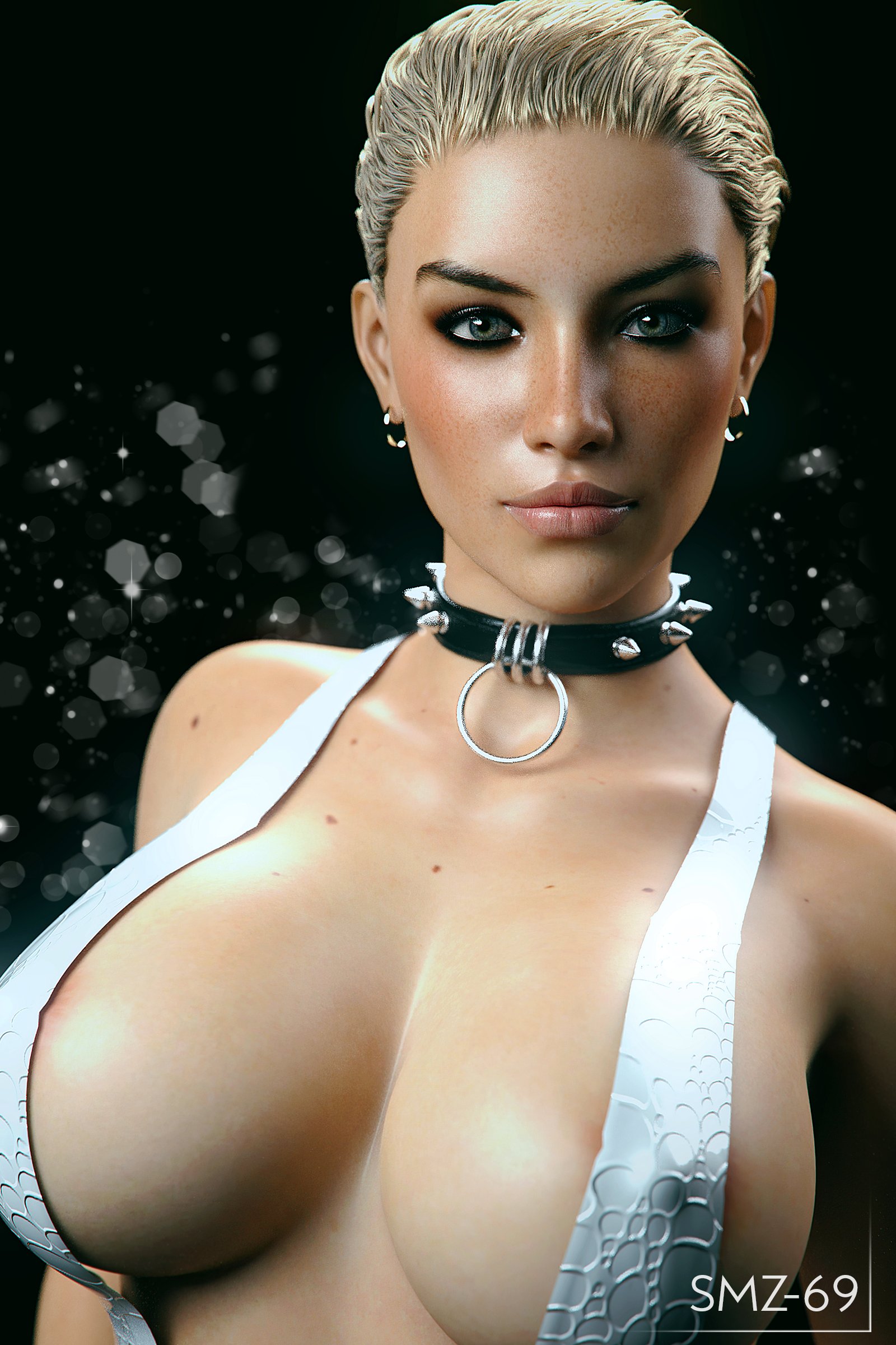 1girls, 3d, anita (prozac-parade), big breasts, breasts, female, large breasts, sling bikini, smz-69, solo, tagme