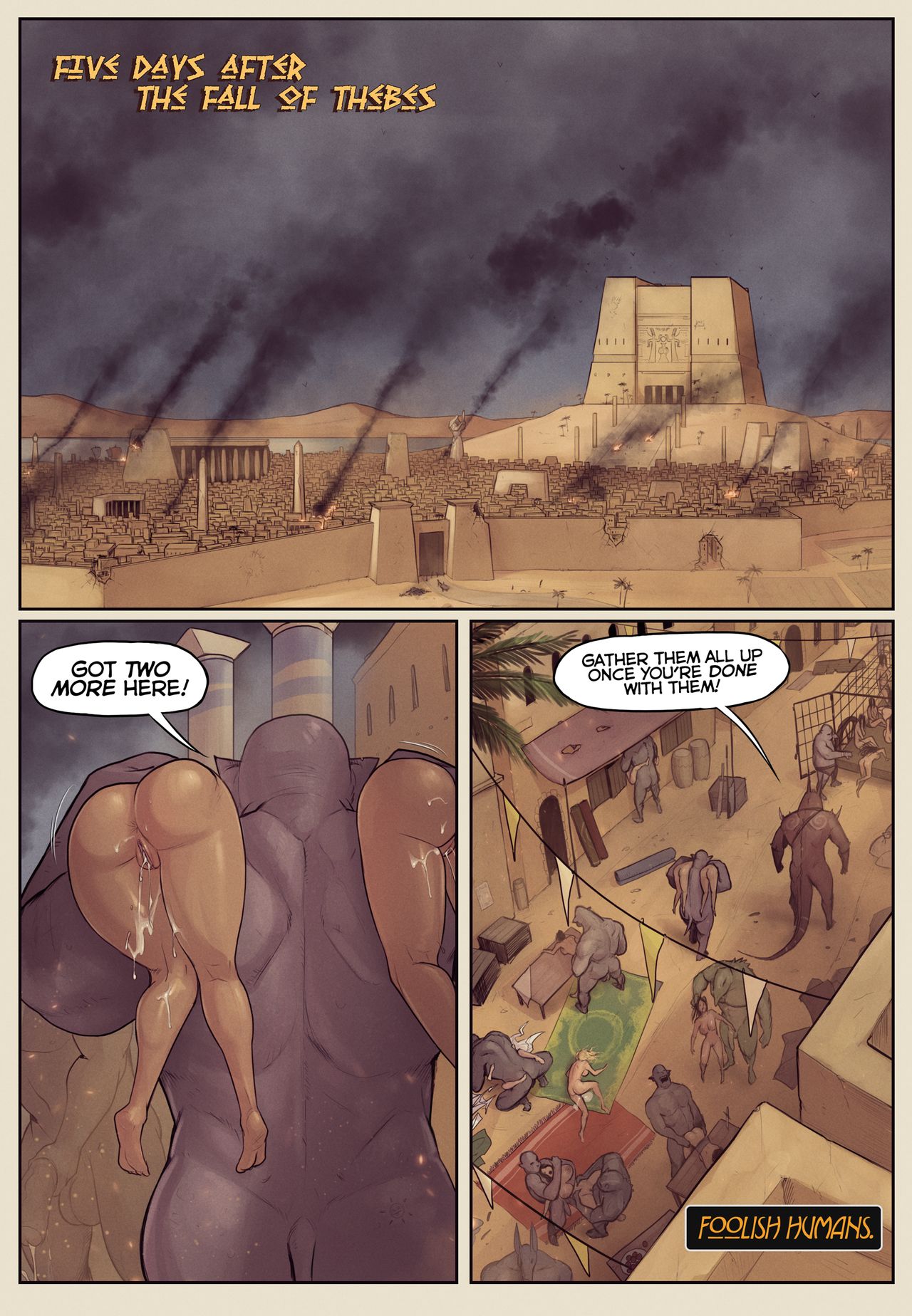 after_rape barefoot big_butt captured comic devil_hs egyptian english_text exposed_pussy feet legend_of_queen_opala loqo:_in_the_shadow_of_anubis_iii_chapter_1 multiple_girls ogre pussy rape sex_slave slavegirl swegabe thick_thighs wet_pussy