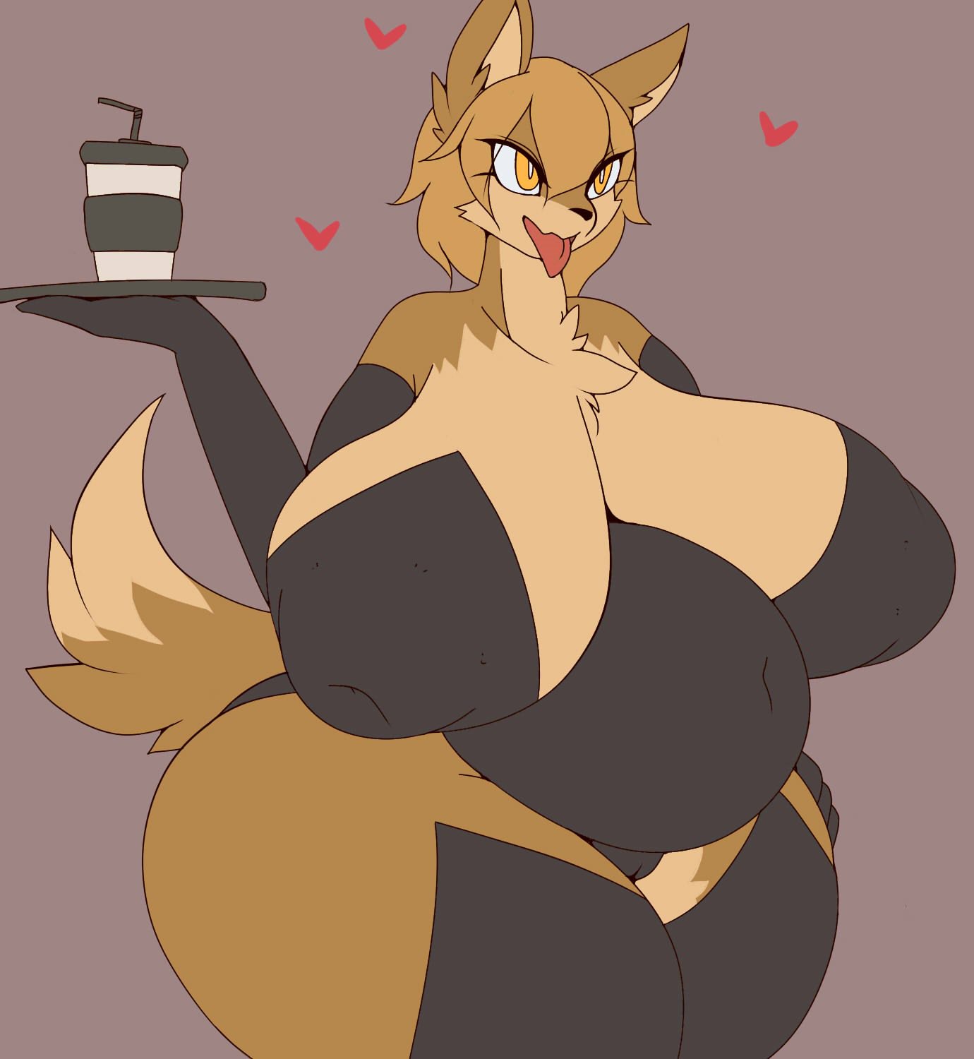 2019, affectionate, anthro, areola, ass, bbw, belly, big ass, big belly, big breasts, big butt, breasts, breasts out, butt, canid, canine, chubby, chubby female, digital drawing (artwork), digital media (artwork), exited, fat, fat ass, fat butt, fat female, female, female only, fox, huge ass, huge breasts, huge butt, large ass, large breasts, large butt, looking at viewer, maid, maid outfit, massive ass, massive breasts, massive butt, mommy, nipples, overweight, overweight anthro, overweight female, sagging breasts, seductive look, seductive smile, sepiruth, sexy clothing, slightly chubby, slightly chubby female, tail, tongue out, voluptuous, voluptuous female, yellow eyes