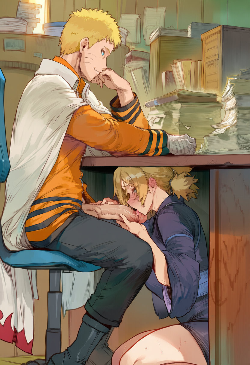 1boy, 1girls, ai generated, big breasts, blonde hair, blush, boruto: naruto next generations, cheating, cheating (relationship), cheating husband, cheating wife, cock worship, female, indoors, kneeling, licking glans, licking penis, light skin, light-skinned female, light-skinned male, lips, lipstick, male, male/female, milf, naruto, naruto (series), oral, outdors, pink lips, pink lipstick, short hair, shounen jump, spiky hair, stealth fellatio, stealth oral, stealth sex, straight, swirlinghawk, temari, thighs, tied hair, twintails, under the table, uzumaki naruto, whisker markings, whiskers, worship, yellow hair