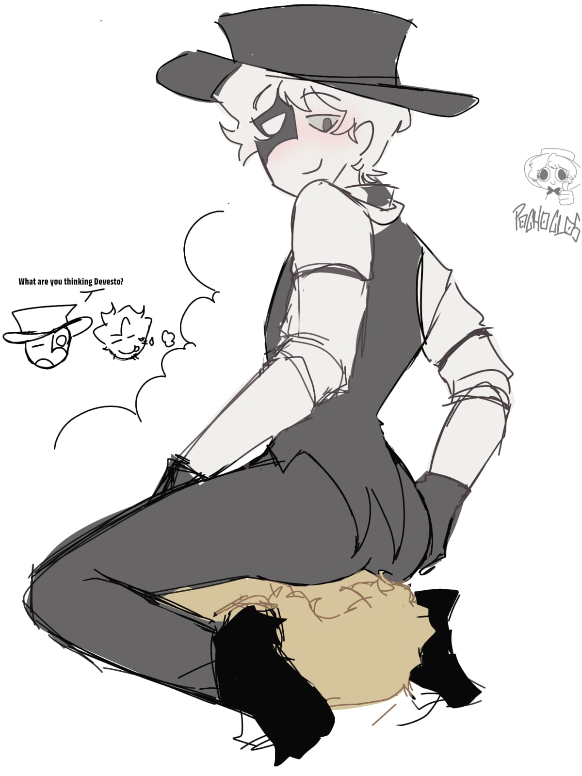 artful (die of death), ass focus, clothing, devesto, die of death (roblox), english text, facesitting, gay, pochoclos, roblox, roblox game, robloxian, tagme, text, white background