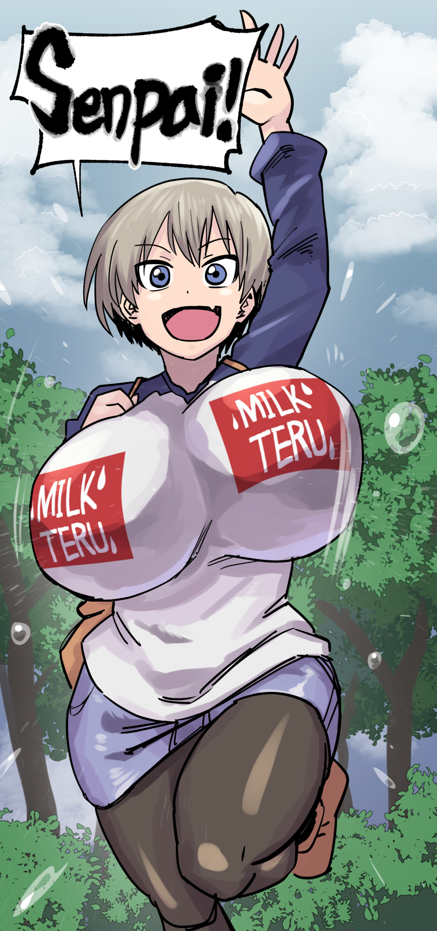 1girls, artist request, big breasts, blue eyes, breasts, female, sakurai shinichi, tagme, tagme (artist), uzaki hana, uzaki-chan wa asobitai!