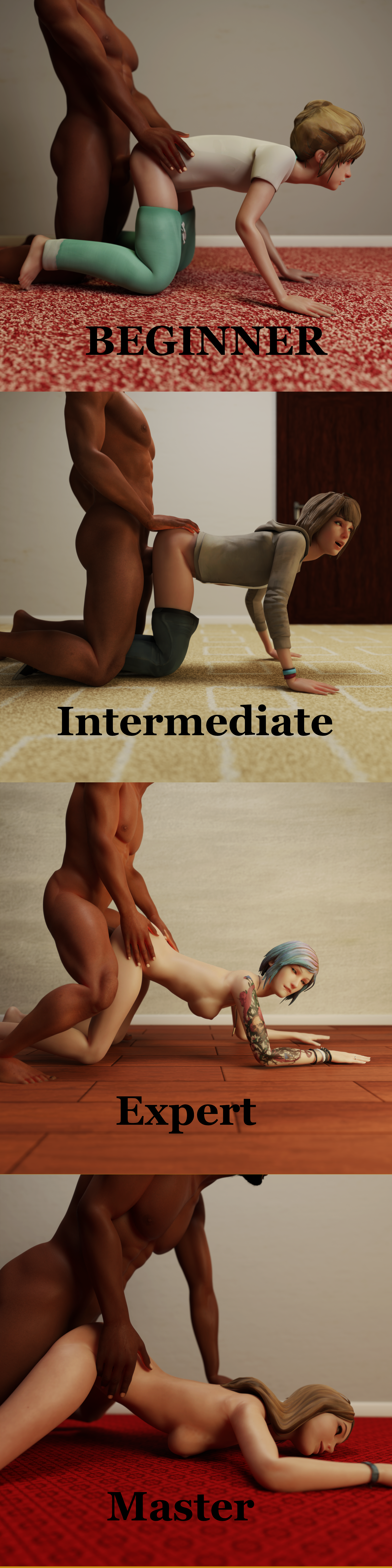 3d, 4boys, 4girls, athletic, athletic male, beginner intermediate advanced expert, bulldog position, chloe price, dark skin, dark-skinned male, doggy style, faceless male, female, head down ass up, human, interracial, kate marsh, life is strange, male, max caulfield, multiple boys, multiple females, multiple girls, multiple males, pale skin, prone bone, rachel amber, sex, straight, underworldblnd, wristwear