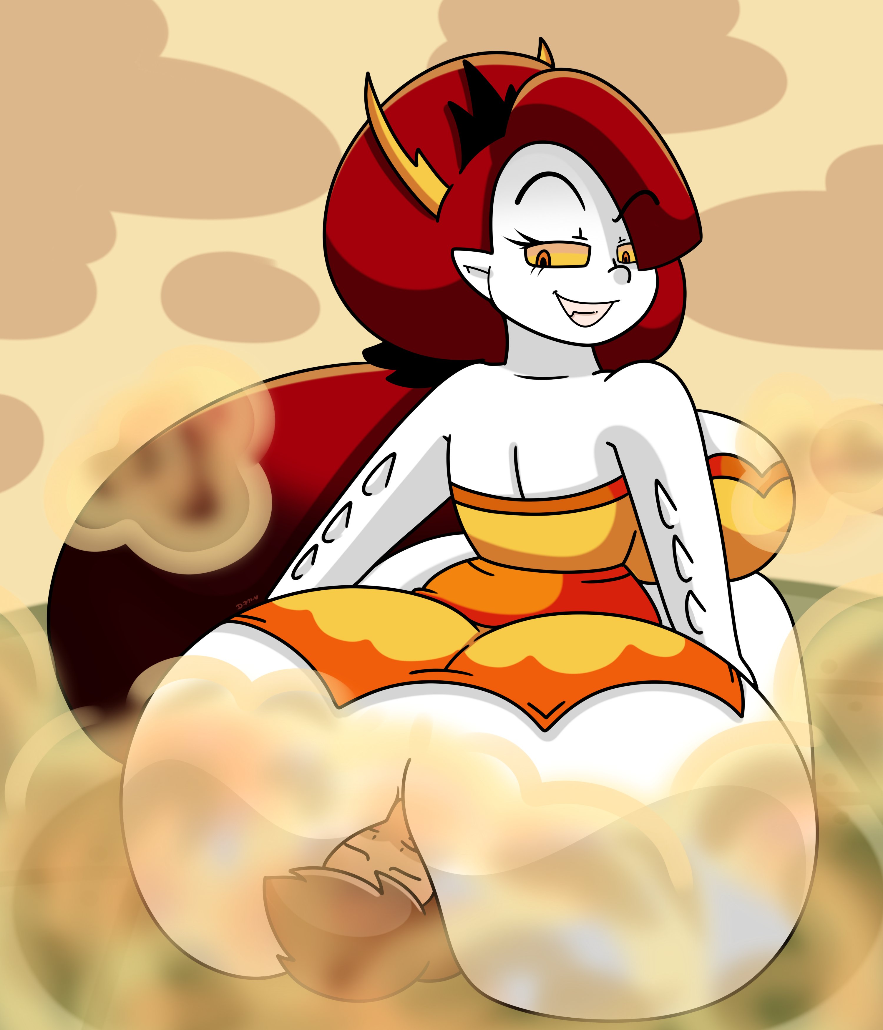 ass, ass in dress, baizy-stink71 (artist), baizystink71, brap, bubble ass, bubble butt, daisy-pink71, disney, facesitting, fart, fart fetish, female, femdom, hekapoo, horny, huge ass, huge butt, large ass, large butt, larger female, marco diaz, seductive, smell, smelly ass, sniffing anus, star vs the forces of evil, voluptuous, white skin