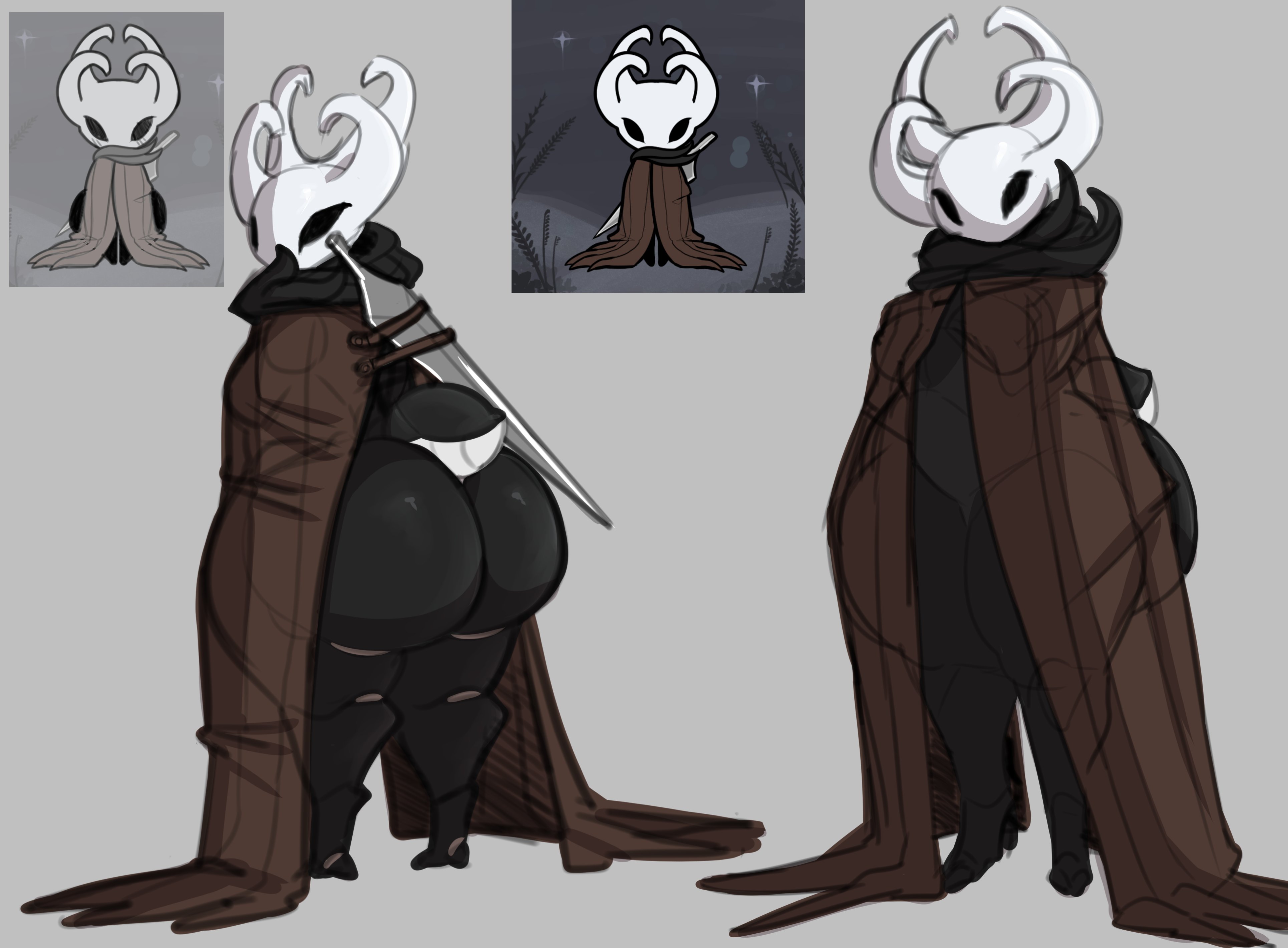 anthro, arthropod, ass, bug, character sheet, dongwongtang, fan character, female, hollow knight, huge ass, hyper bimbo, insects, looking at viewer, thick thighs