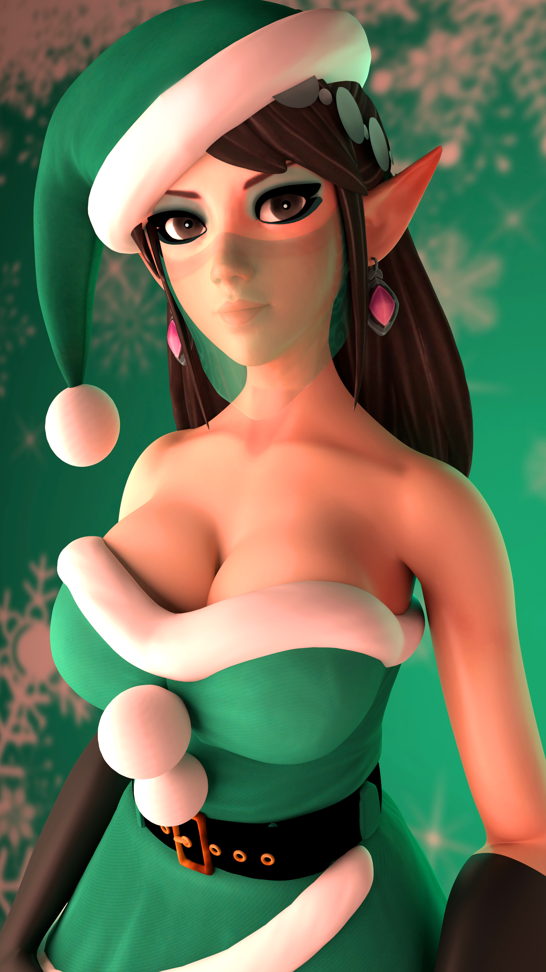 3d, big breasts, breasts, female, female only, geckoscave, paladins, solo, tagme, xmas, ying (paladins)
