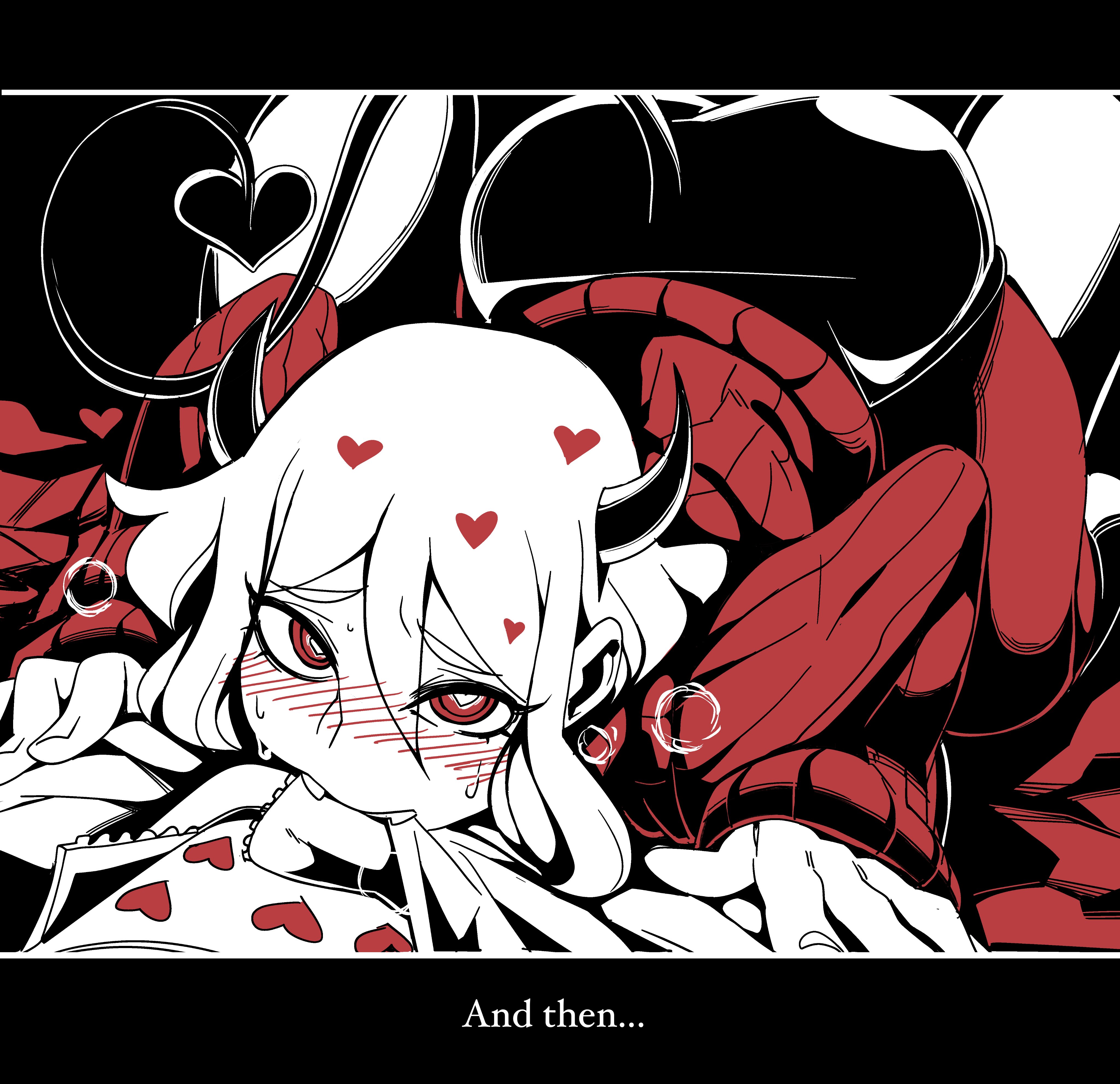 2020, big breasts, breasts, comic, demon, demon girl, female, helltaker, modeus (helltaker), nisego, straight hair, thick thighs, wide hips