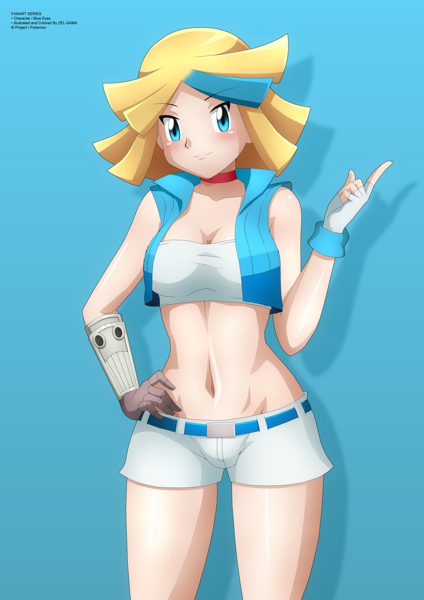 1girls 2010s blonde_hair blue_eyes blue_eyes_(pokemon) blush breasts clothes female female_only gloves hand_on_hip human human_only light-skinned_female light_skin long_hair looking_at_viewer nintendo only_female pokemon pokemon_ranger pokemon_ranger:_guardian_signs smile zel-sama