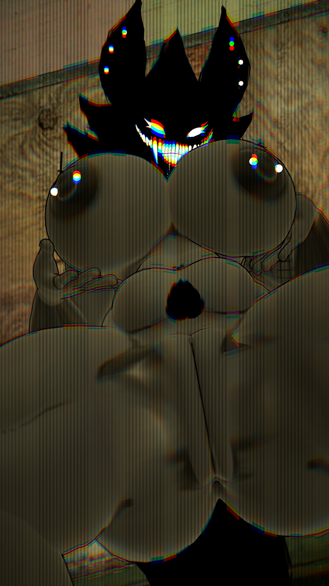 3d, 3d model, backrooms, breasts, breasts out, female, karelia (acerattman), naked, naked female, nipple piercing, nipples, pussy, pussy exposed, smiler (the backrooms), solo, the backrooms, unity (engine), vrchat, vrchat avatar, vrchat media, vrchat model