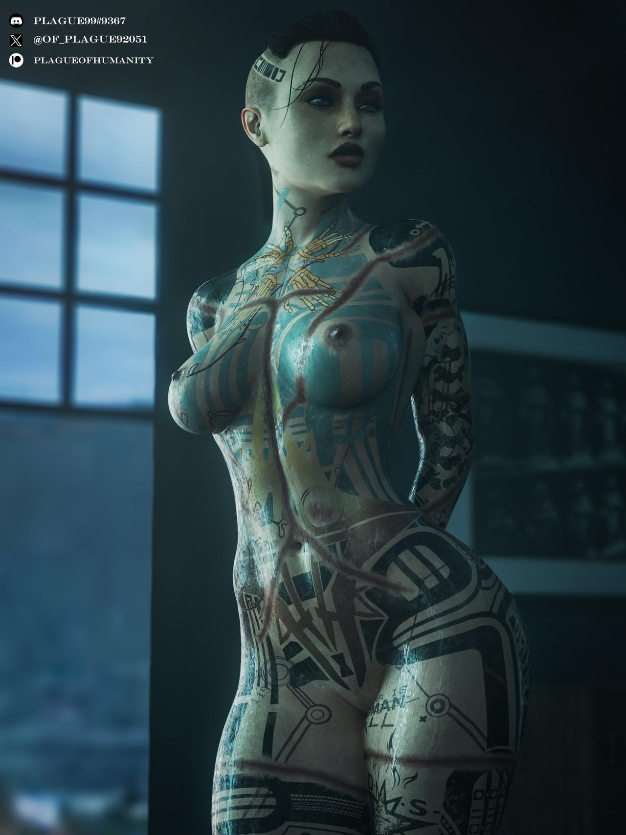1girls, 3d, big ass, big breasts, big thighs, bioware, breasts, curvaceous, curvy, curvy figure, electronic arts, female, full body tattoo, full-body tattoo, hips, huge ass, huge breasts, huge thighs, jack (mass effect), large ass, large breasts, large thighs, light skin, mass effect, mature, mature female, plague of humanity (artist), slim waist, tattoo, tattoos, thick, thick hips, thick legs, thick thighs, thighs, voluptuous, waist, wide hips