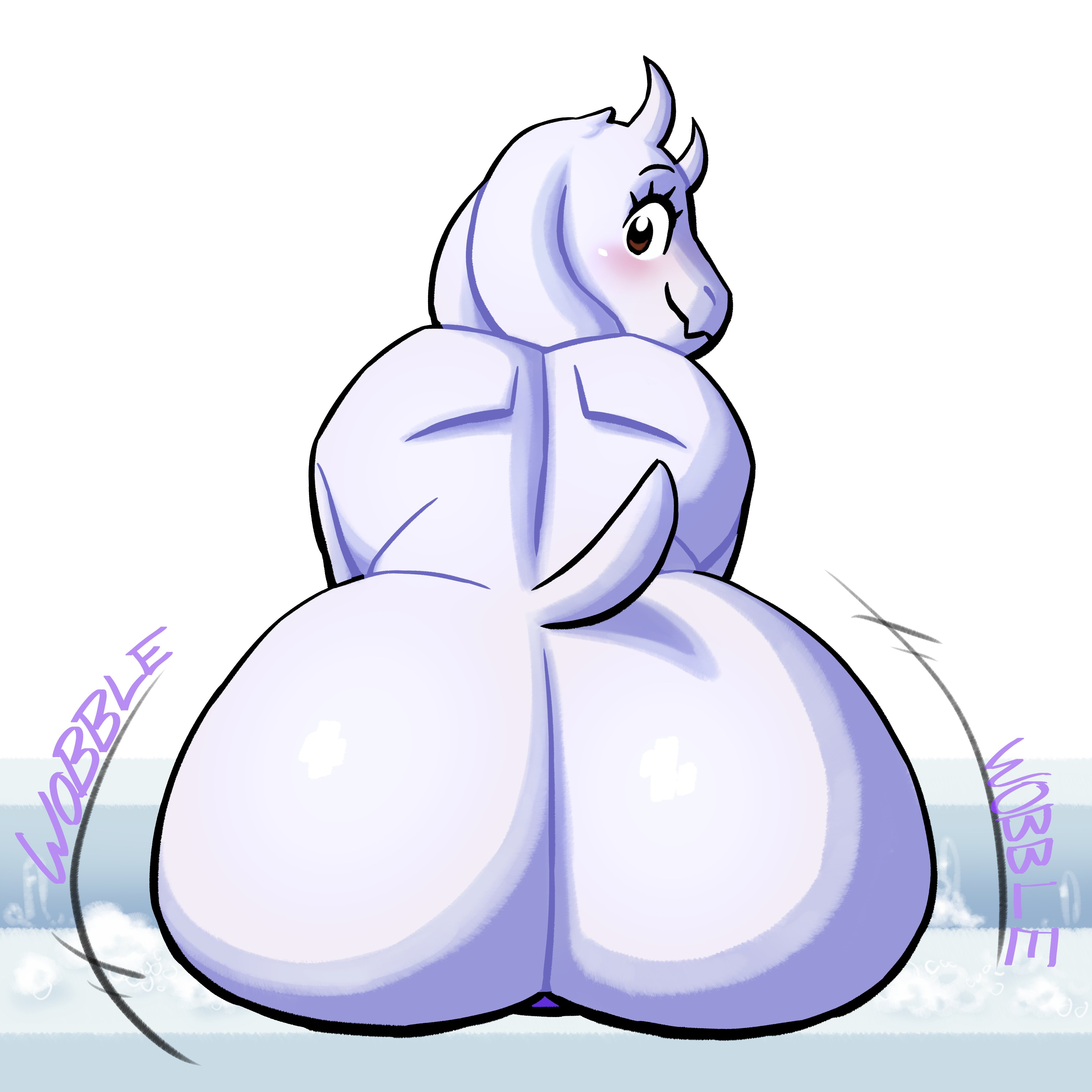 anal, anal addiction, anal invitation, anal suggest, anthro, ass, blush, dildo, dildo in ass, dildo sitting, eyelashes, female, fur, horns, huge ass, looking back, lovetopullmicke, mature female, milf, motion lines, nude, presenting hindquarters, smiling, solo, solo female, sound effects, tail, toriel, undertale, undertale (series)