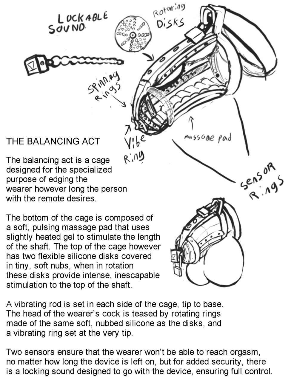 balls bdsm_gear black_and_white chastity chastity_cage chastity_device contraption_concept edging english_text genitals hi_res lock male male_urethral_insertion monochrome orgasm_control orgasm_denial penetration penile penis petpolaris sex_toy simple_background sounding technology text urethral urethral_insertion urethral_penetration vibrator vibrator_on_penis white_background