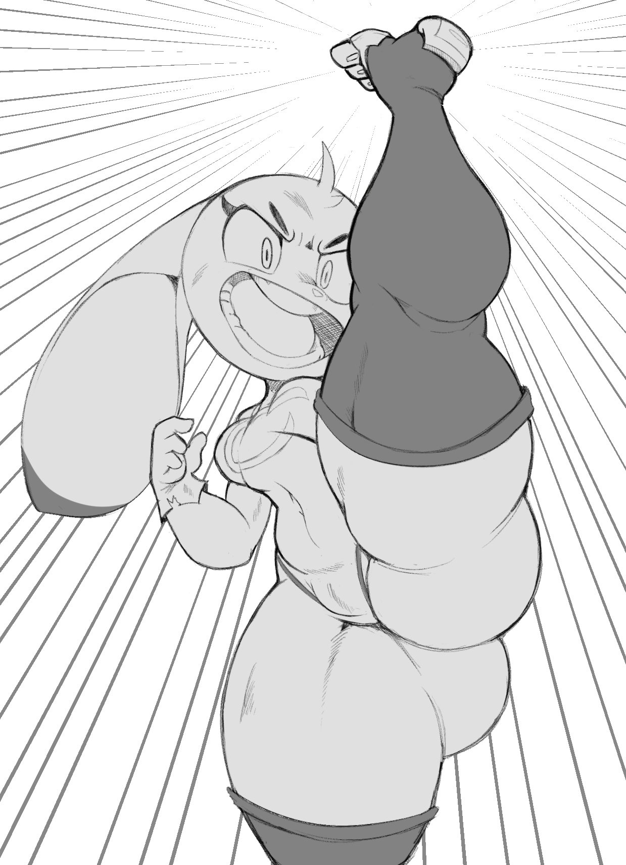 anthro, bottom heavy, breasts, bunny girl, crossover, disney, female, female only, judy hopps, leg lift, miruko, monochrome, my hero academia, purple yoshi draws, rumi usagiyama, shortstack, small breasts, splits, stockings, thick thighs, vertical splits, zootopia