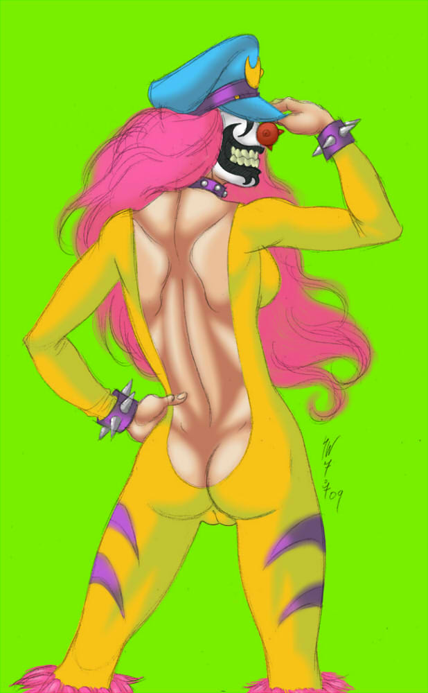 ass cameltoe clown cocaine color dr_rockso drugs female female_only hallokatzchen human jumpsuit metalocalypse rule_63 solo tagme