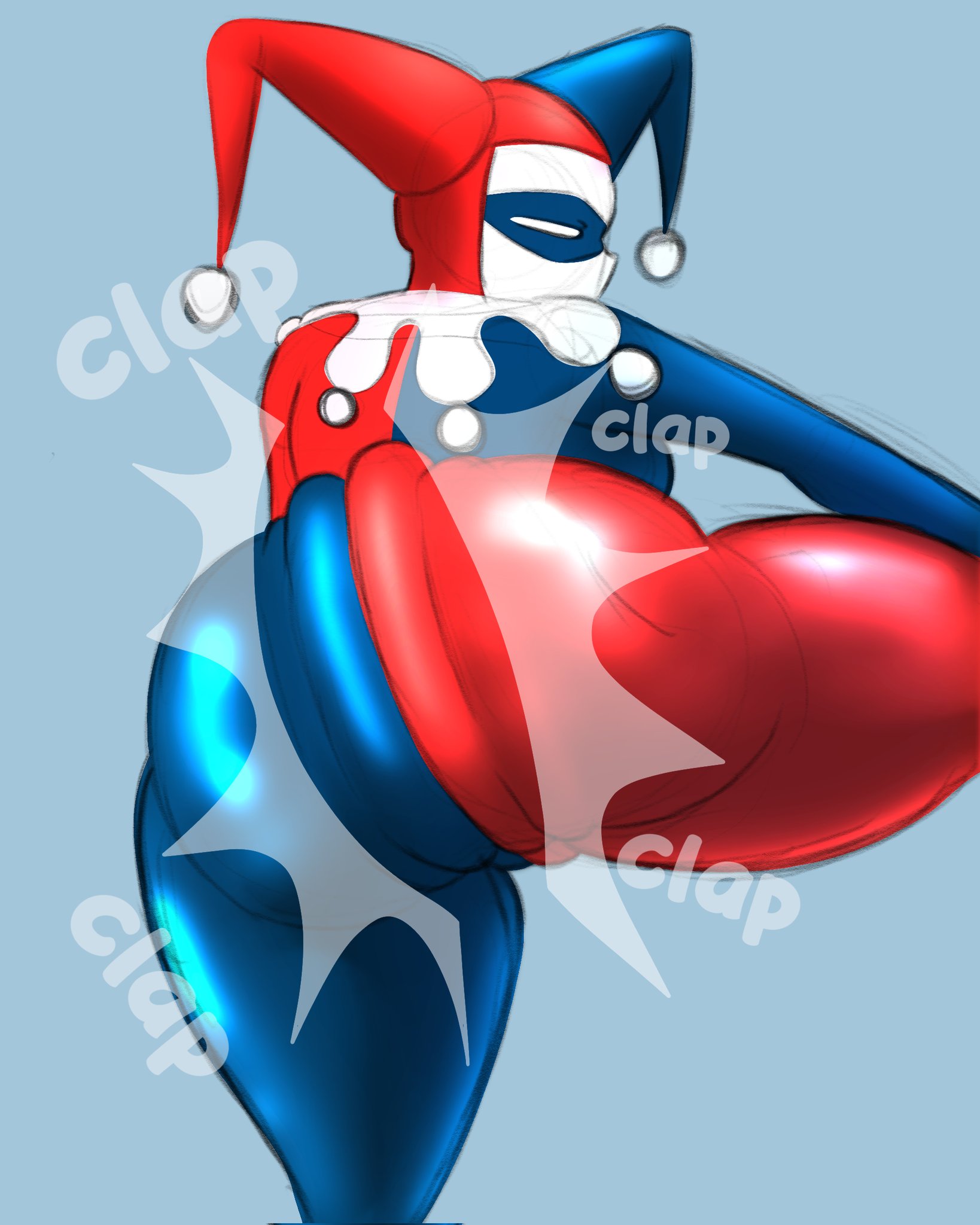 1girls, ass, ass focus, ass shake, batman (series), big ass, big butt, bodysuit, bubble ass, bubble butt, butt focus, clapping ass, clapping buttocks, clapping cheeks, clown, clown girl, dc, dc comics, female, female focus, female only, harley quinn, harley quinn (classic), huge ass, huge butt, jester, jester girl, jester hat, jester outfit, large ass, large butt, rear view, shaking ass, solo, solo female, solo focus, superbone, twerking