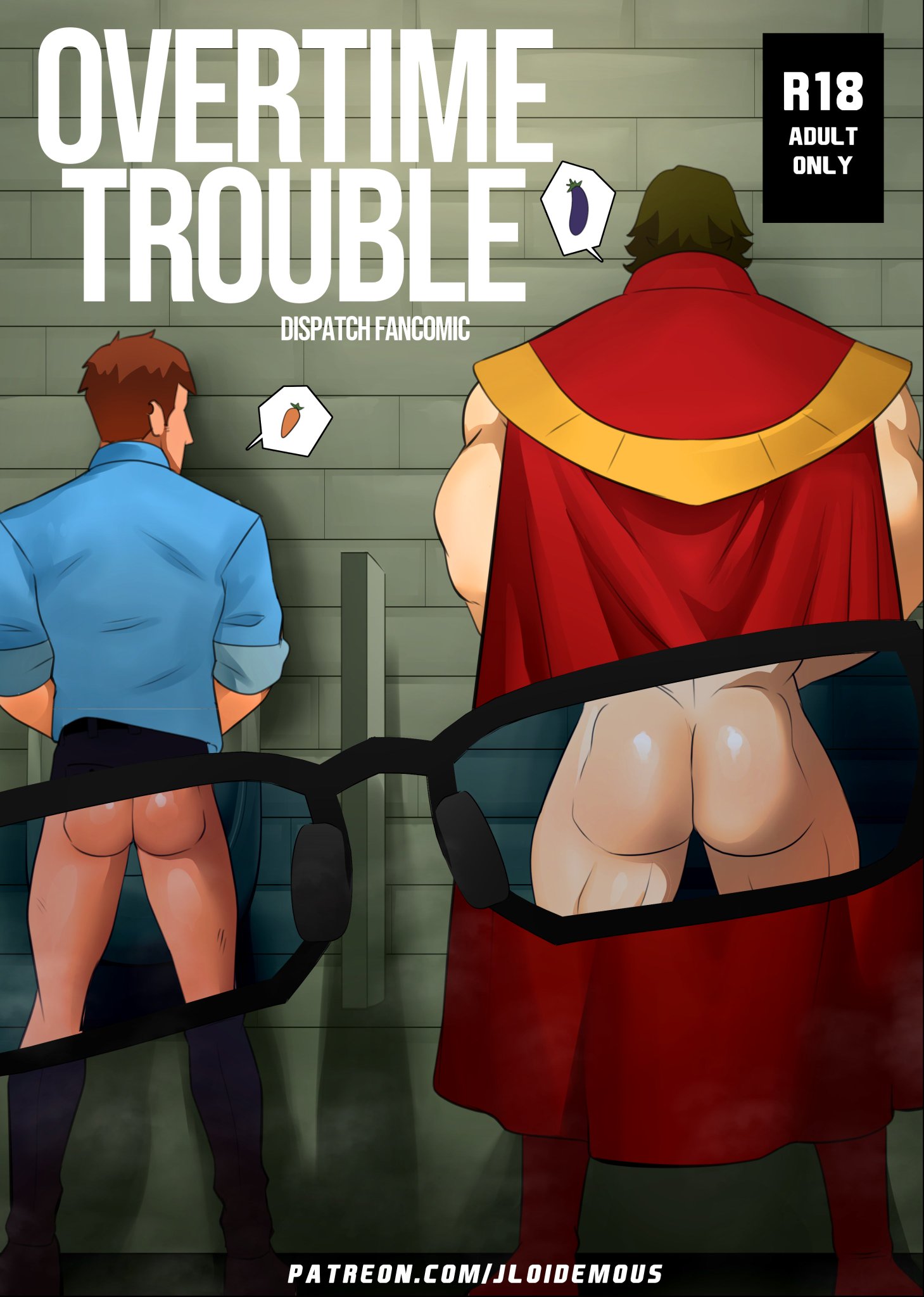 ass, bara, bathroom, big ass, big butt, bubble ass, bubble butt, comic, comic cover, dat ass, dat butt, dispatch (game), fat ass, fat butt, gay, huge ass, huge butt, jloid, large ass, large butt, male, male only, male/male, muscular, muscular male, peeing, peeing in urinal, phenomaman, robert robertson, round ass, round butt, size difference, thick ass, thick butt, urinal