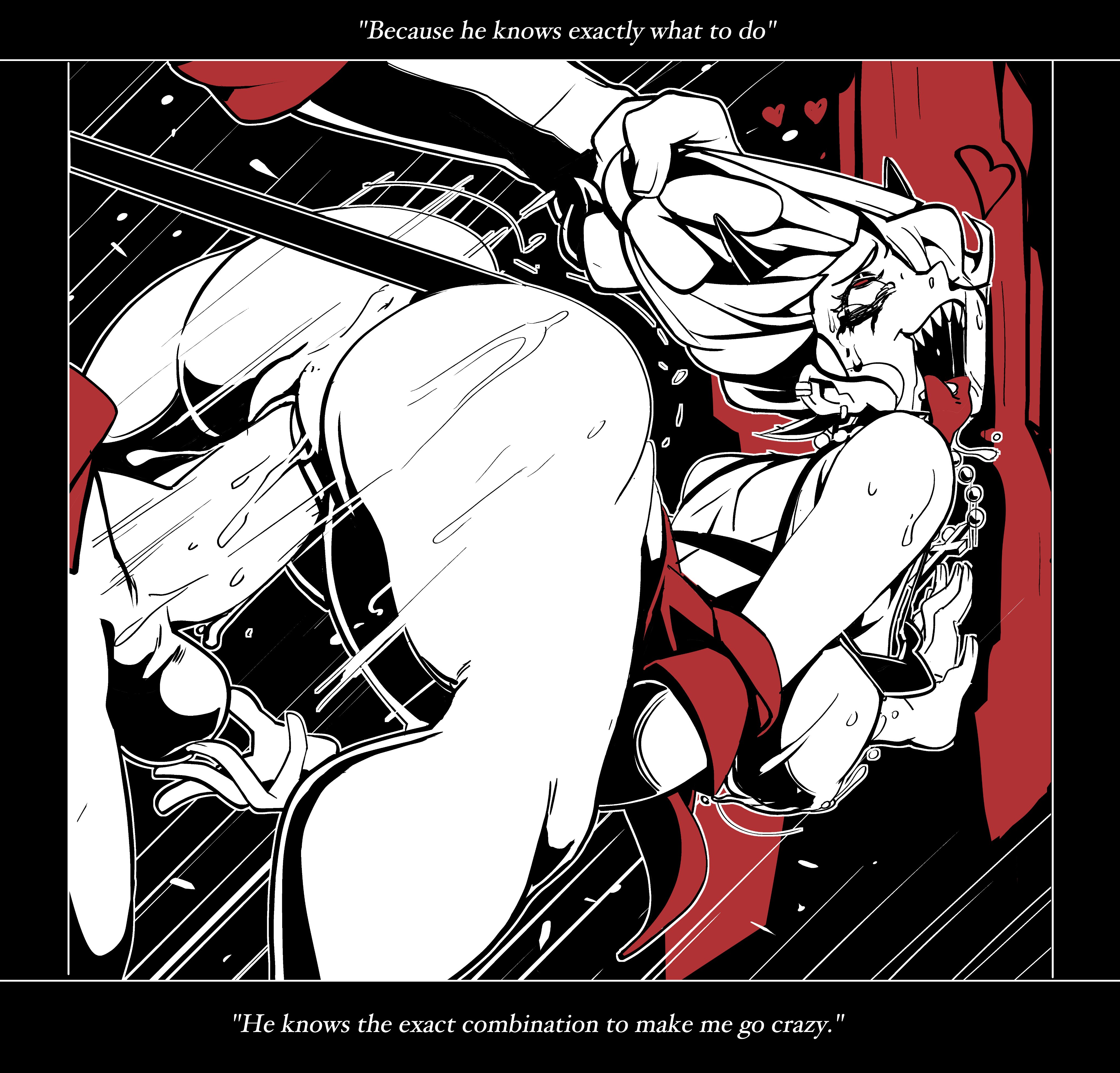 2020, ahe gao, ass, big ass, big breasts, breasts, comic, demon, demon girl, female, fucked silly, helltaker, male, maledom, nisego, passionate sex, thick thighs, wide hips, zdrada (helltaker)