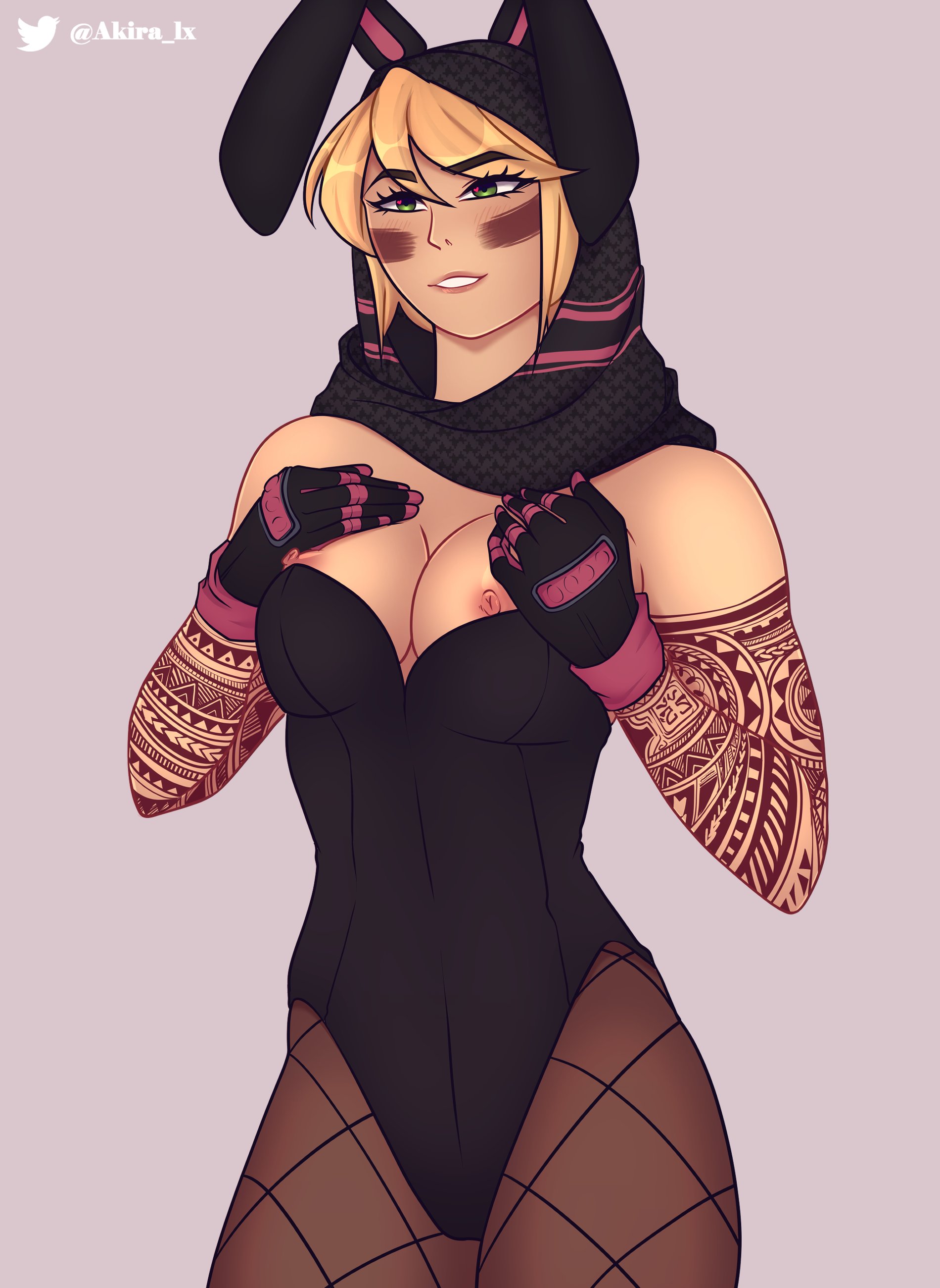 1girls, akirasashi, blonde hair, breasts, bunny ears, bunnysuit, clothed, female, female only, green eyes, large breasts, rainbow six, rainbow six siege, tagme, tom clancy, valkyrie (rainbow six)