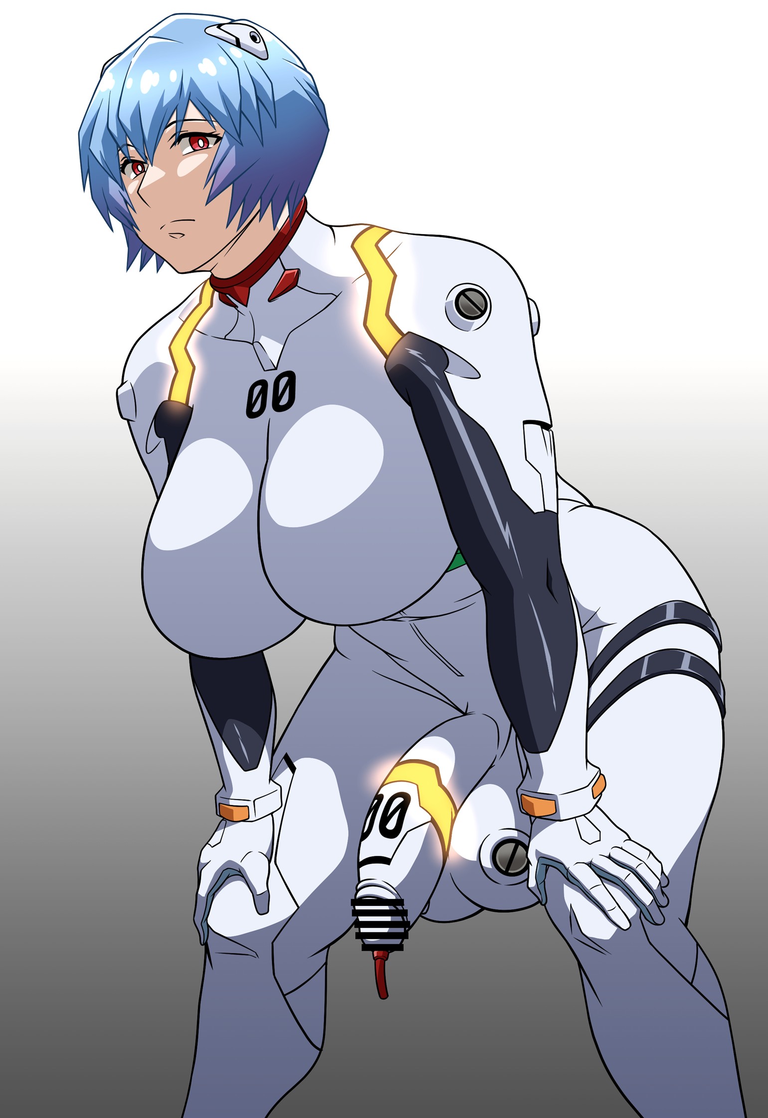 1futa, areolae, balls, big areola, big balls, big breasts, big cock, big penis, big testicles, blue hair, breasts, censored, clothed, clothing, cock, dickgirl, erect penis, erection, futa only, futanari, huge balls, huge breasts, huge cock, huge testicles, human, intersex, japanese text, large areolae, large balls, large breasts, large cock, large penis, large testicles, light skin, light-skinned futa, long penis, neon genesis evangelion, penis, red eyes, regiman, rei ayanami, scrotum, short hair, solo, solo futa, testicles, text, urethra, urethral insertion