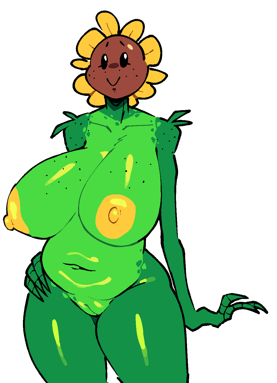 1girls, anthro, anthrofied, ass, breasts, female, flora fauna, hcyclops66, plant, plant girl, plant humanoid, plantie, plants vs zombies, plants vs. zombies, popcap games, pussy, sunflower (pvz)