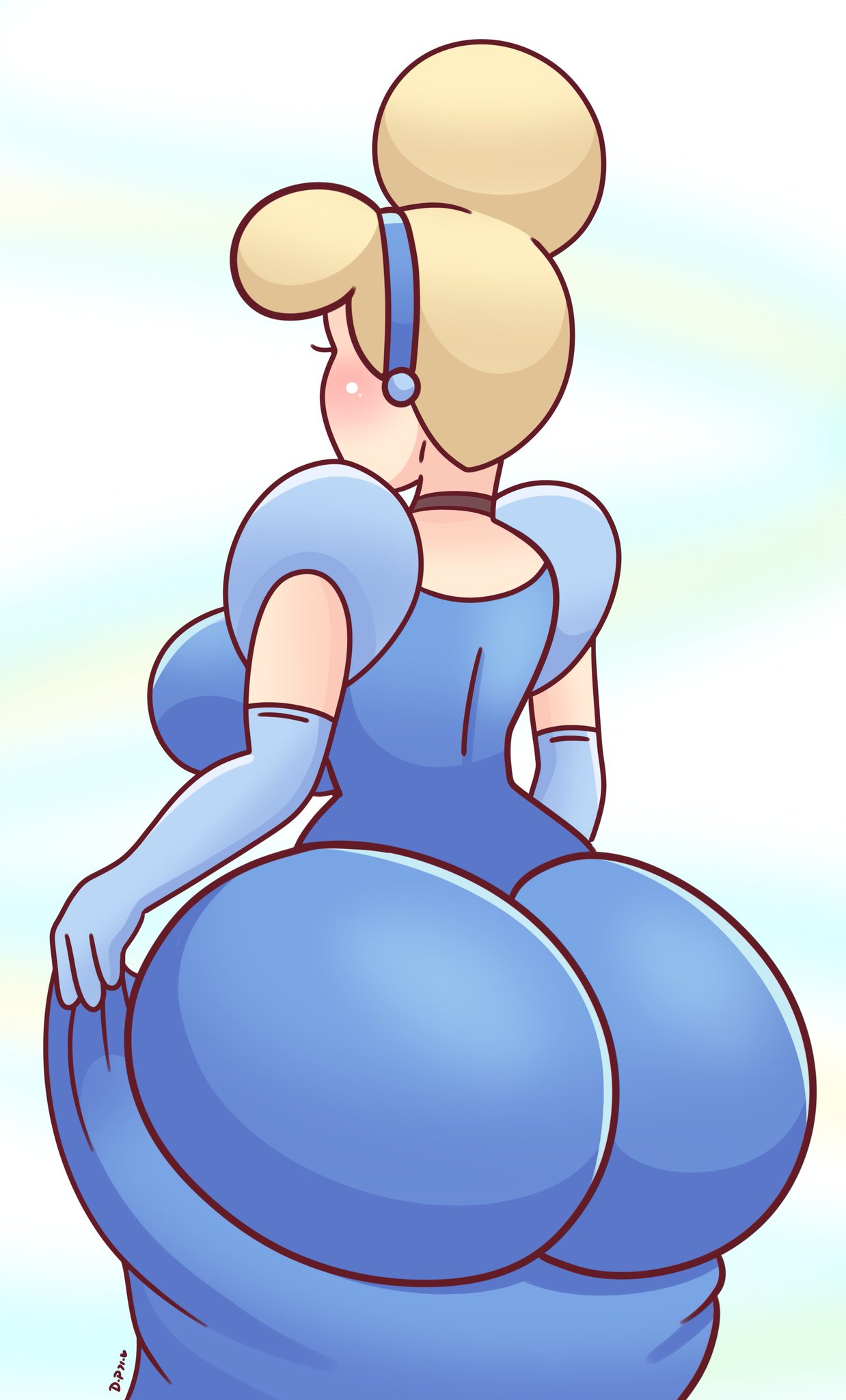 1girls, ass, big ass, big breasts, blonde hair, blush, breasts, bubble ass, bubble butt, cinderella (1950 film), cinderella (disney), daisy-pink71, disney, disney princess, dress, dress lift, enormous ass, female, female only, female protagonist, gigantic ass, hair bun, huge ass, large ass, meme, princess, princess dress, redraw, round ass, solo, solo female, thick ass, thin waist, tight dress, voluptuous, wide hips