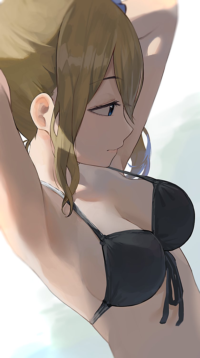 1girls, bikini, blonde hair, blue eyes, breasts, cleavage, female, hayasaka ai, hiroki yyqw7151, kaguya-sama wa kokurasetai ~tensai-tachi no renai zunousen~, medium breasts, swimsuit, tagme