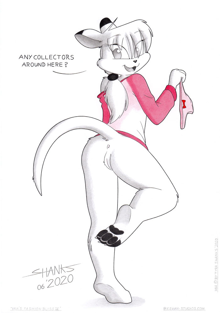 anthro anus ass bottomless clothed clothing english_text fashion feet female genitals kangaroo macropod mammal marsupial mia_(tira_shanks) no_underwear panties pantsu pawpads paws pussy solo text tirashanks_(artist) underwear wallaby