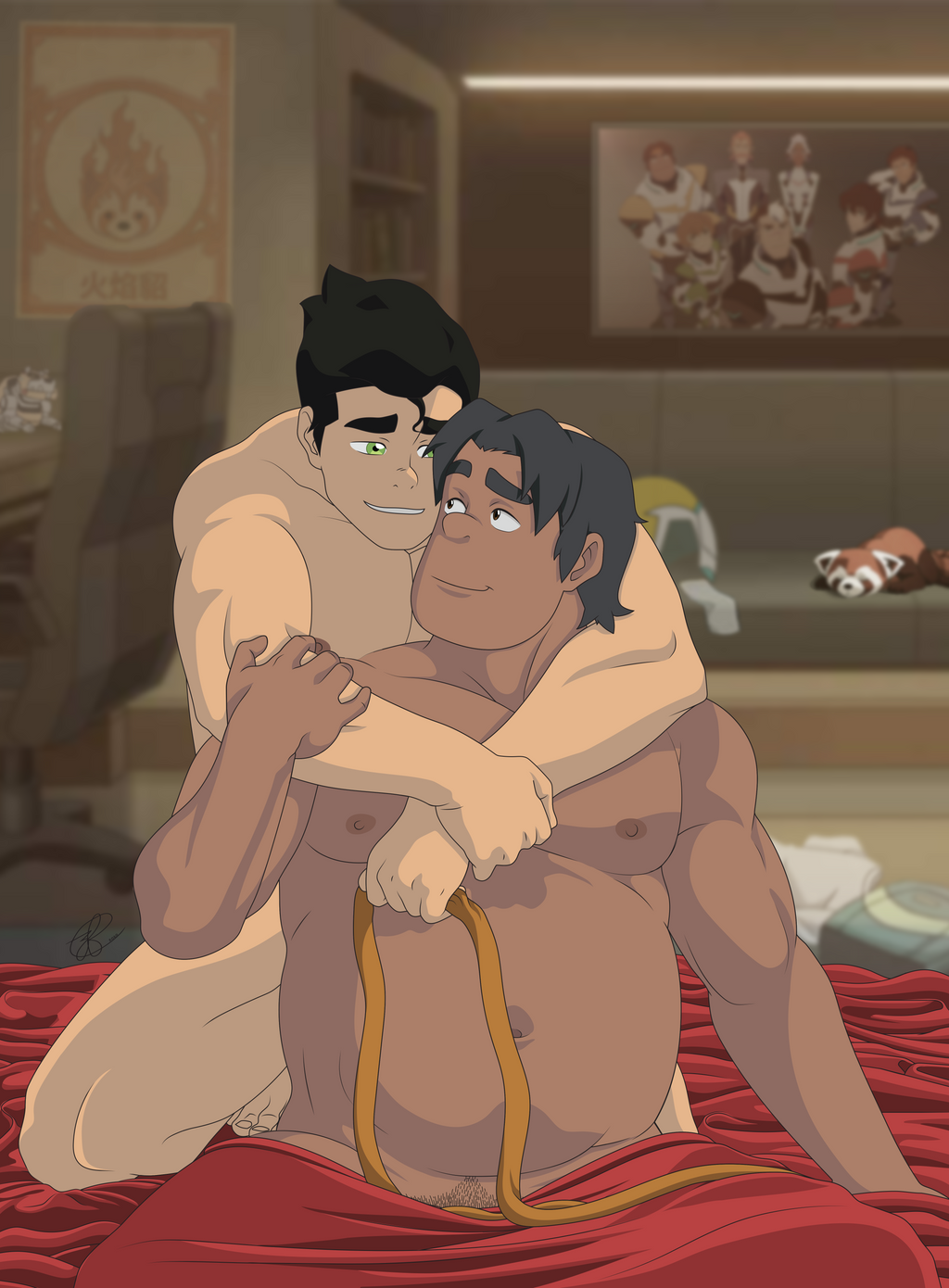 2boys avatar_legends bolin cracky-bear crossover fire_ferret gay hunk_(voltron) male male_only nickelodeon pabu pubic_hair smooth_skin the_legend_of_korra voltron voltron:_legendary_defender yaoi