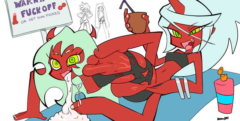 2d, 2demons, 2futas, 2girls, absorption, artstyle imitation, barefoot, beach, beach towel, black bikini, blue hair, blush, blushing, cock transformation, coconut, coconut drink, conjoined, cum, cum from mouth, cumming from footjob, cumming from masturbation, demon, demon girl, demon girls, demon horns, duo focus, feet, female, footjob, functionally nude, functionally nude female, functionally nude futa, fused, fusion, futa on female, futa with female, futa with futa, futanari, green hair, group, holding object, incest, intersex, kneesocks daemon, korram, long hair, merge, merge tf, merged, merging, mid-transformation, mostly nude, mouth open, panty & stocking with garterbelt, panty anarchy, penis, penis transformation, red skin, scanty daemon, siblings, sisters, smile, smiling, stocking anarchy, style emulation, style imitation, sun lotion, toes, transformation, what, white background, white hair