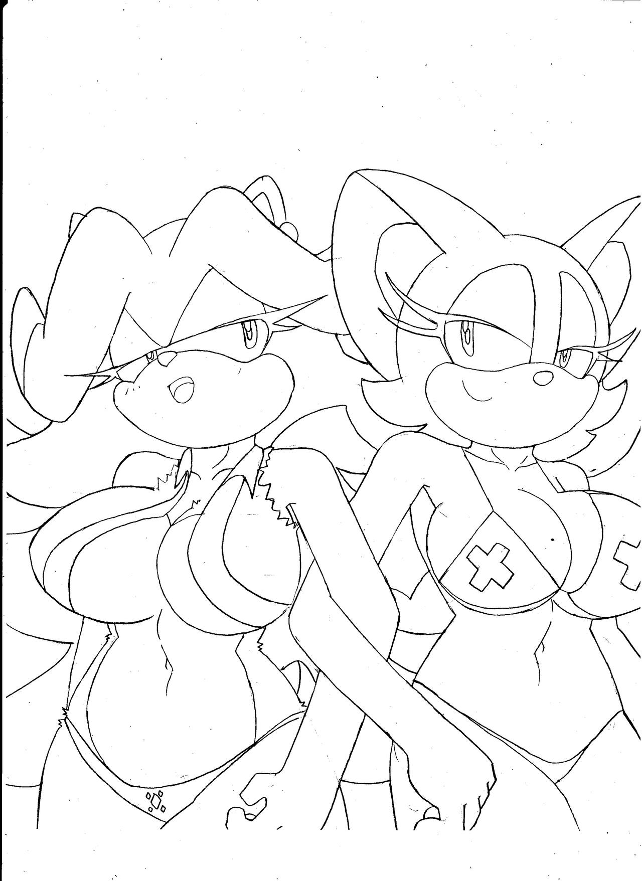 anthro archie_comics big_breasts bikini breasts breezie_the_hedgehog breezie_the_hedgehog_(archie) chiropteran clothed clothing duo eulipotyphlan female hair hedgehog hi_res lifeguard mammal membrane_(anatomy) membranous_wings monochrome rouge_the_bat simple_background sonic_(series) sonic_the_hedgehog_(archie) sonic_the_hedgehog_(comics) sonic_the_hedgehog_(series) superbunnygt swimwear video_games wings