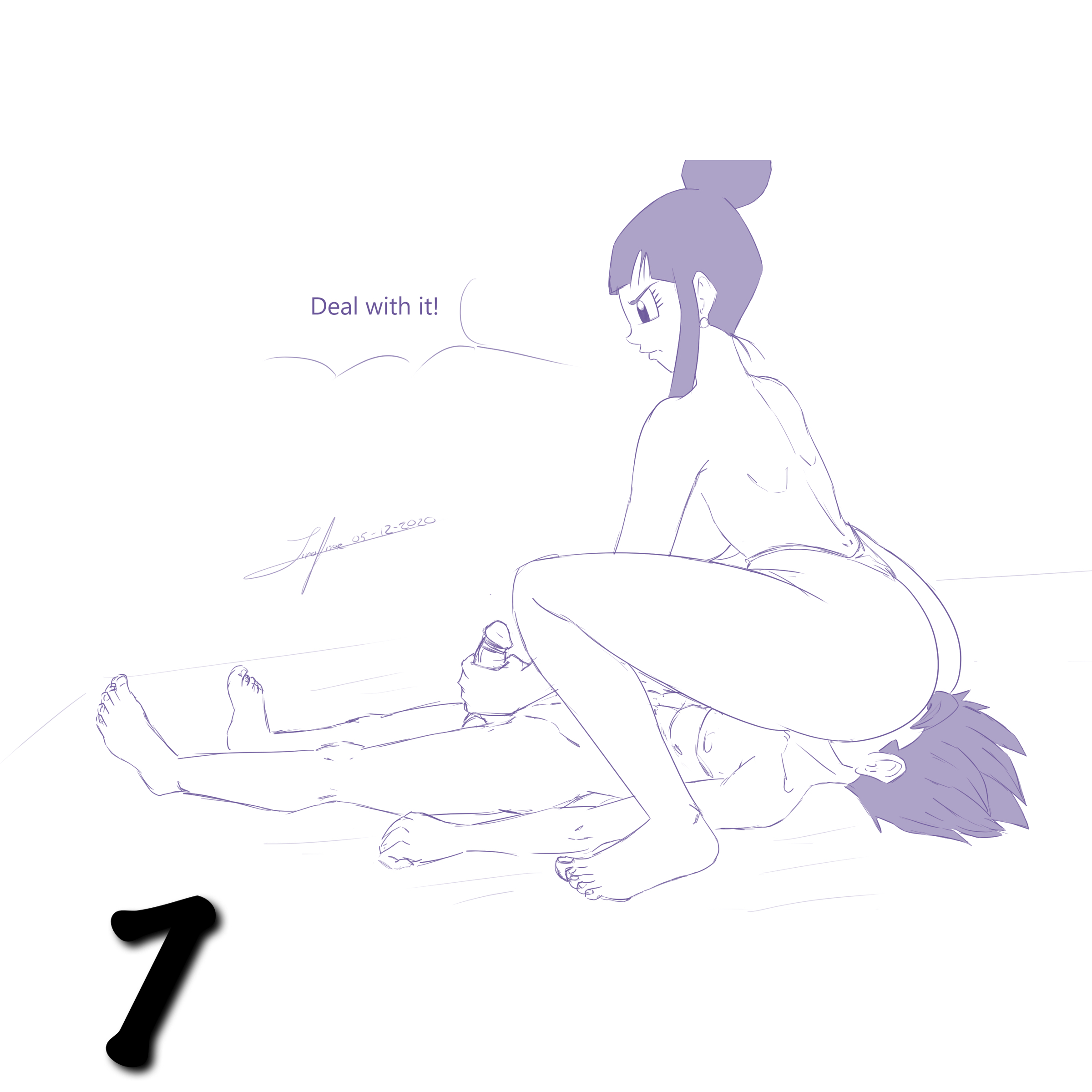 asphyxiation, ass, cabba, cabbas humbling, chichi, cruelty, domination, dragon ball, dragon ball super, dragon ball z, facesitting, female, femdom, handjob, smothering, suffocation
