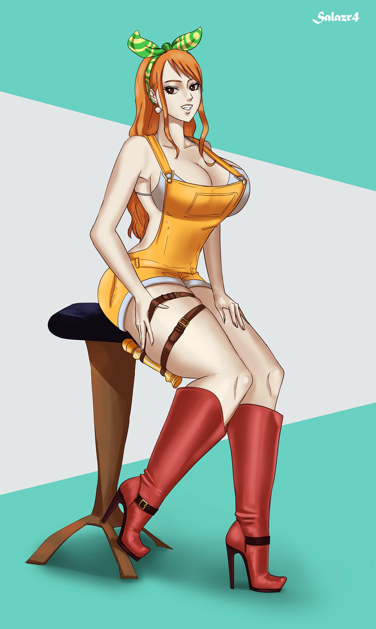 boots female female_only fully_clothed high_heel_boots high_heels nami one_piece salazr4