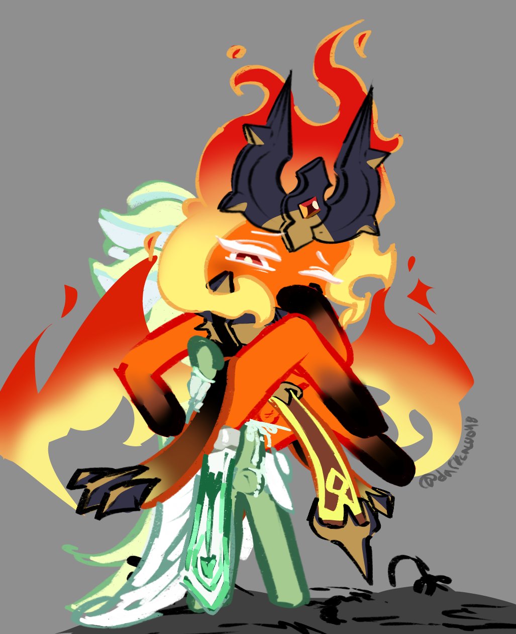 2boys, cookie run, cookie run kingdom, cum, cum in ass, cum inside, darkcacao98 (artist), fire spirit cookie, gay, gay sex, male, male only, wind archer cookie, yaoi