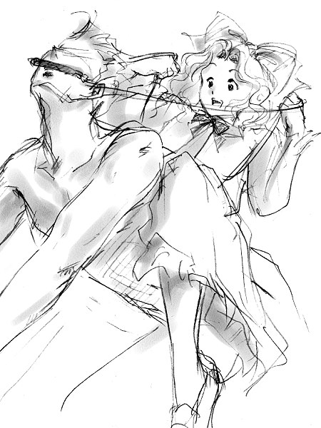 bow clothing discipline iris_chateaubriand sakura_wars sketch tagme