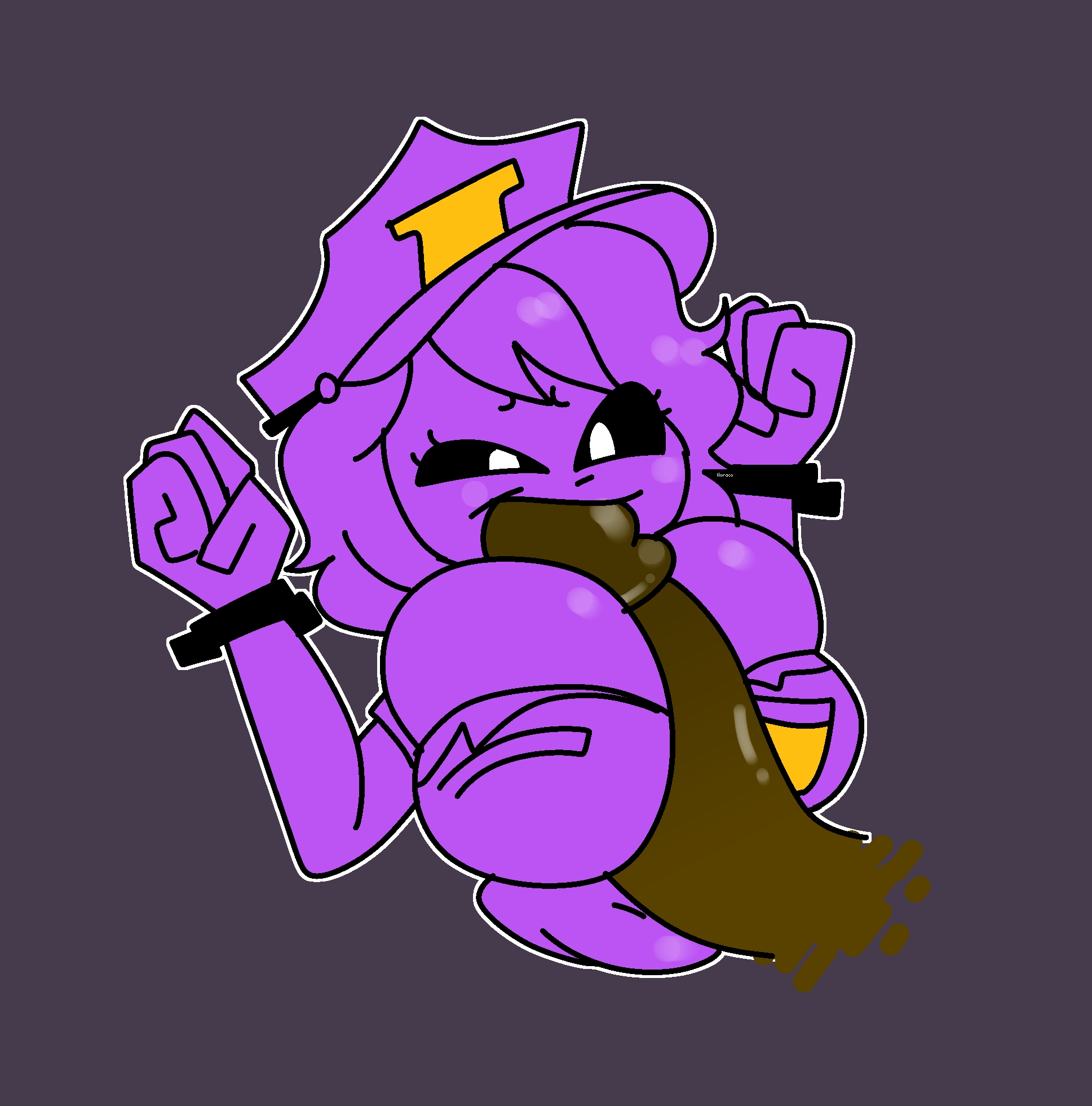 1boy, 1girls, ass, big ass, big breasts, big butt, bondage, breasts, dark-skinned male, female, five nights at freddy's, fnaf, horaco, male, ms. cyan, paizuri, purple hair, purple skin, rape, restrained, straight, thehoraco, wendy afton