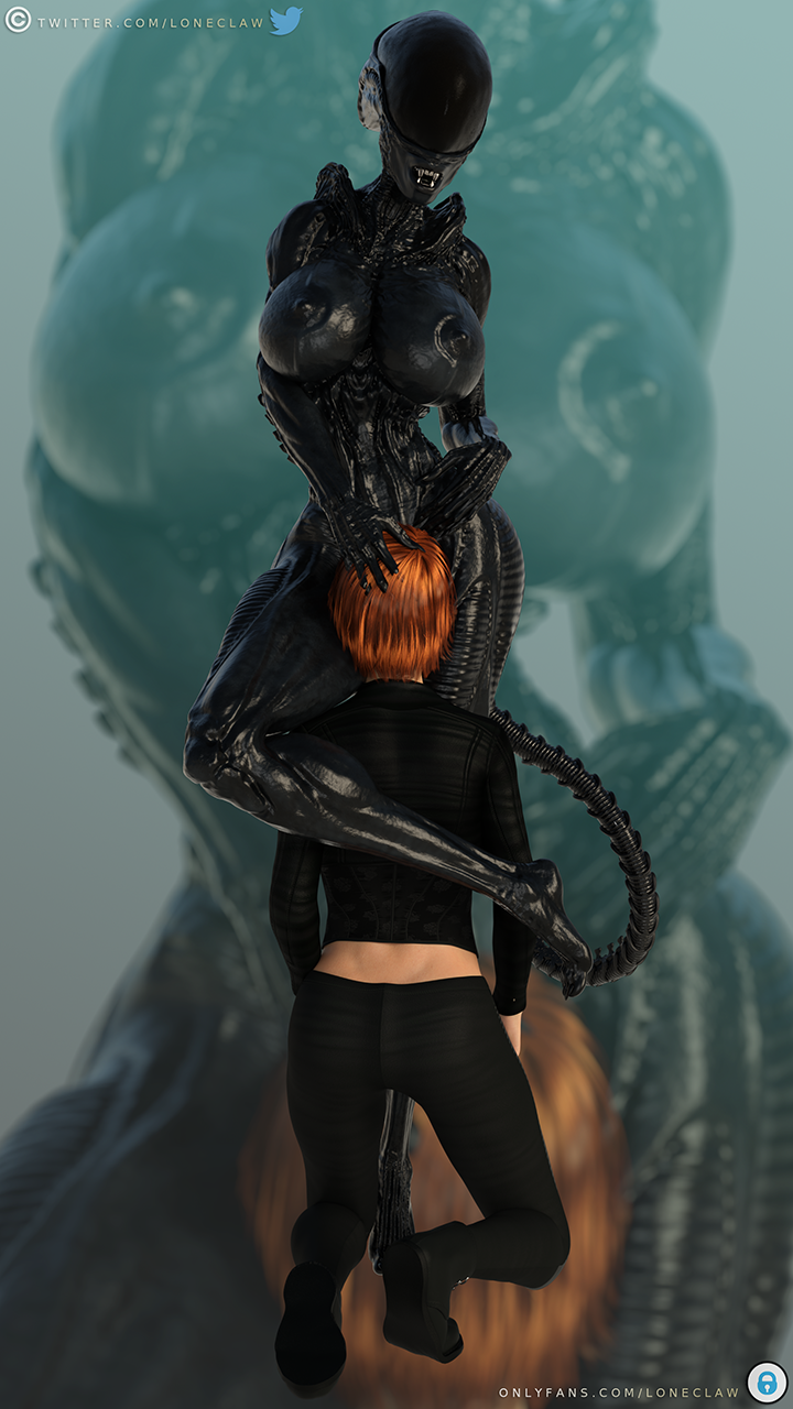 2girls, 3d, 9:16, alien, alien (franchise), alien girl, alien/human, ass, big breasts, black body, black skin, breasts, claws, clothing, cunnilingus, domination, duo, exoskeleton, eyeless, fangs, female, female domination, female only, female xenomorph, female/female, hi res, human, humanoid, hybrid, interspecies, larger female, loneclaw, mammal, monster, monster girl (genre), multiple females, multiple girls, not furry, oral, pussy, sex, sharp teeth, size difference, smaller female, smile, submissive, submissive female, tall, teeth, thick thighs, vaginal penetration, wide hips, xenomorph, yuri