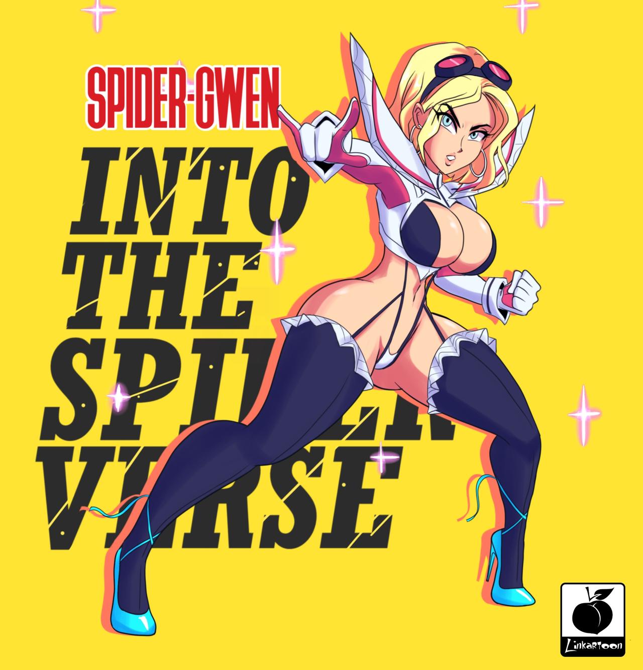 1girls big_breasts blonde_hair blue_eyes breasts female_superhero ghost-spider gwen_stacy hairband high_heels kamui_(kill_la_kill) kill_la_kill linkartoon marvel maskless short_hair smiling smiling_at_viewer spandex spider-gwen spider-man:_into_the_spider-verse spider-man_(series) stiletto_heels studio_trigger superhero superheroine thick_thighs very_high_heels voluptuous watermark wide_hips