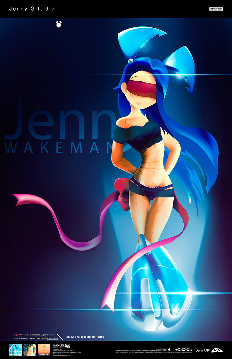 1girls blue_skin davirus exo-suit garuru gynoid humanized jenny_wakeman my_life_as_a_teenage_robot personification smooth_skin tagme teenager xj-9