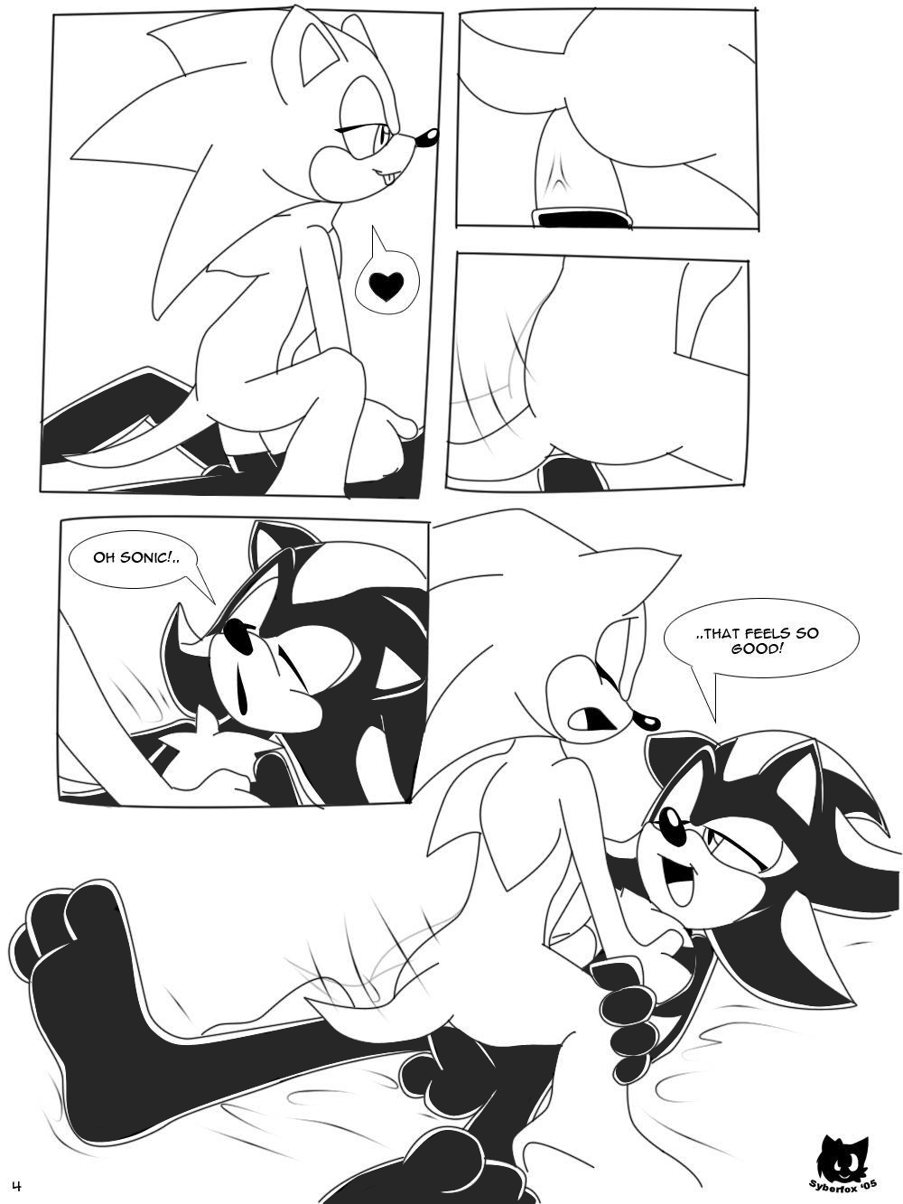 2005 anthro comic cowgirl_position fur hedgehog male male_only mammal monochrome multiple_males penis sex shadow_the_hedgehog sonic_(series) sonic_the_hedgehog syberfox tagme tail yaoi