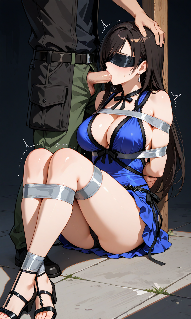 ai_generated bondage bondage bound damsel_in_distress femsub final_fantasy restrained tied tied_up tifa_lockhart