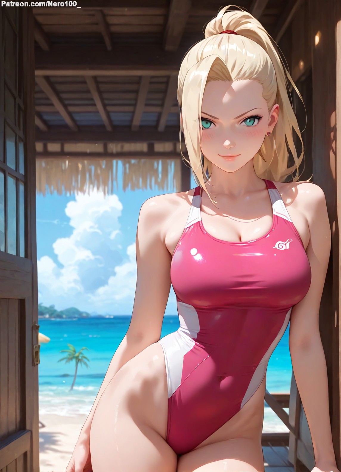 1girls 2d ai_generated areolae big_breasts blonde_female blonde_hair boruto:_naruto_next_generations breasts chest cleavage curvy curvy_figure cute cute_face detailed eyelashes eyeshadow female female_only fit fit_female focus hair high_quality ino_yamanaka large_breasts legs light-skinned_female light_skin lips lipstick long_hair makeup mascara naruto naruto_(series) naruto_shippuden one-piece_swimsuit outdoors outside pale-skinned_female pale_skin perky_breasts ponytial posing seductive seductive_look stable_diffusion swimsuit swimwear tagme thighs thin_waist