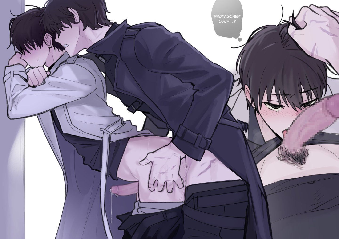 2boys, 2d, alley, big penis, clothed sex, cum, gay, kim dokja, male, male only, omniscient reader's viewpoint, pants down, penis, precum, precum drip, pubic hair, skinny, tagme, taotaille, yaoi, yoo joonghyuk